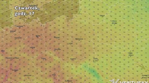 Temperatura w ciągu najbliższych pięciu dni (Ventusky.com) | wideo bez dźwięku