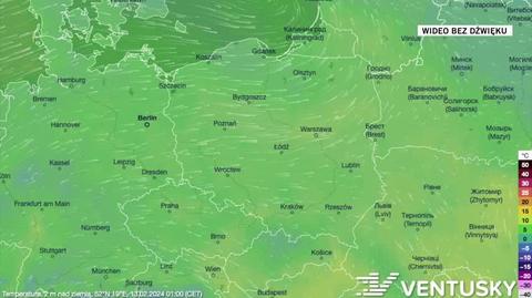 Prognozowana temperatura w kolejnych dniach