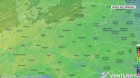 Prognozowana temperatura w dniach 29.12-02.01