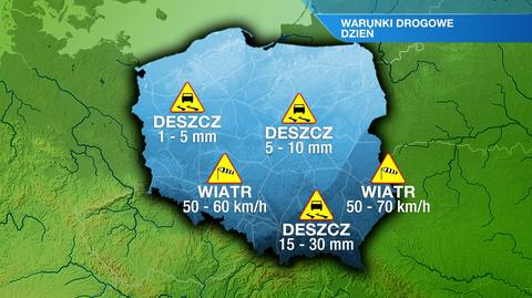 Warunki drogowe w niedzielę