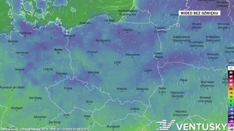 Prognozowana temperatura na kolejne dni