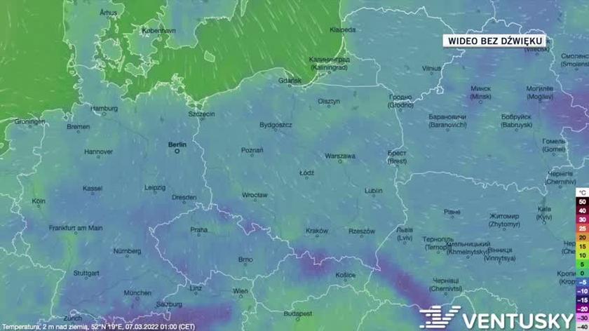 Prognoza temperatury na kolejne dni