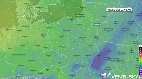 Prognozowana temperatura w ciągu kolejnych dni