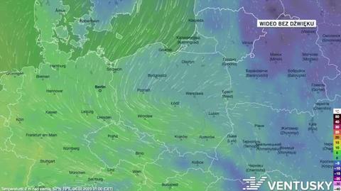 Prognozowana temperatura w ciągu kolejnych nocy