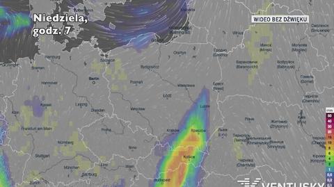 Prognozowane opady w najbliższych dniach