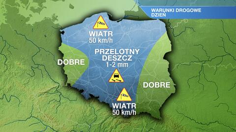 Warunki drogowe we wtorek 15.02