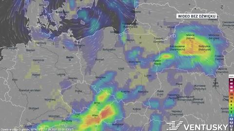 Prognozowane opady w ciągu kolejnych dni