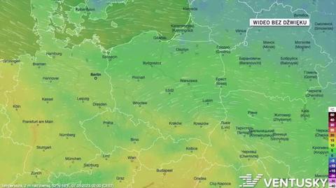 Prognozowana temperatura w dniach 7-11.05