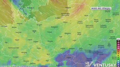 Prognoza porywów wiatru na kolejne dni