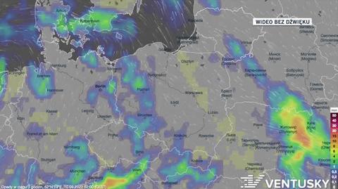 Prognozowane opady w dniach 10-14.09