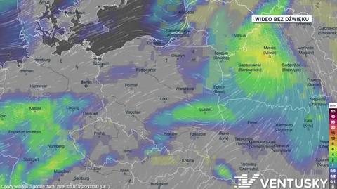 Prognozowane opady w dniach 5-9.01