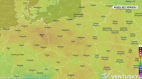 Prognoza temperatury na okres 22-26.05