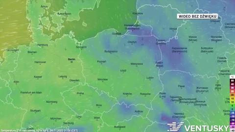 Prognozowana temperatura w dniach 26-30.11