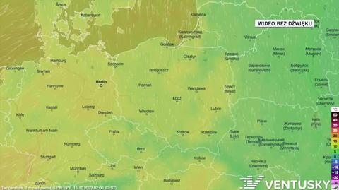 Prognozowana temperatura w kolejnych dniach