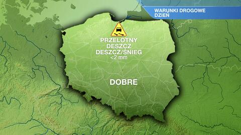 Warunki drogowe w poniedziałek