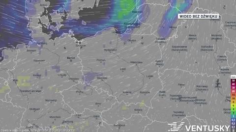 Prognozowane opady w ciągu kolejnych dni