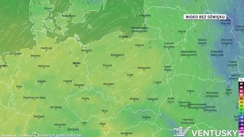 Prognozowana temperatura w dniach 31.03-4.04