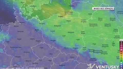 Prognoza porywów wiatru na kolejne dni