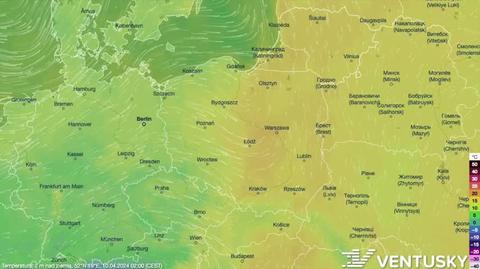 Prognozowana temperatura na kolejne dni