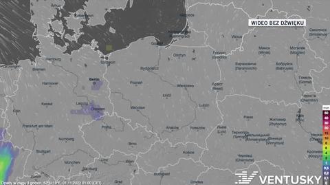 Prognoza opadów w dniach 01-05.11
