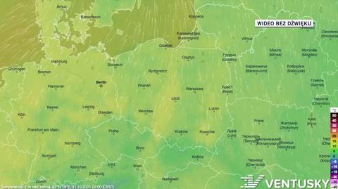 Prognozowana temperatura w ciągu kolejnych dni