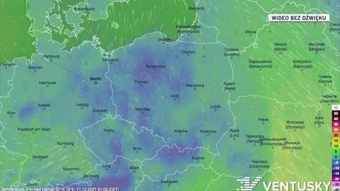 Prognozowana temperatura w dniach 11-15.12