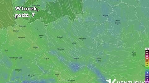 Temperatura w ciągu w kolejnych pięciu dni (Ventusky.com | wideo bez dźwięku)