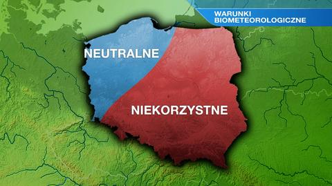 Warunki biometeo w poniedziałek
