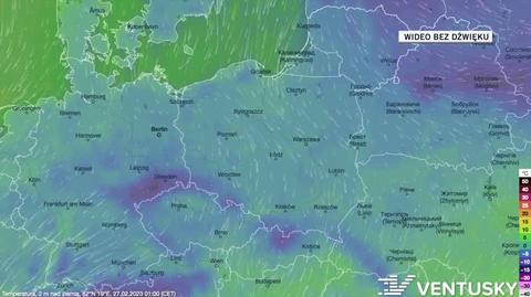 Prognozowana temperatura w kolejnych dniach