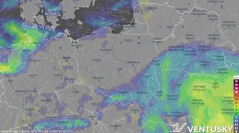 Prognozowane opady w kolejnych dniach