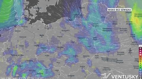 Prognozowane opady w ciągu kolejnych dni