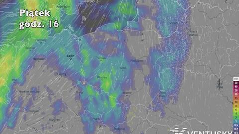 Opady w najbliższych dniach (ventusky.com | wideo bez dźwięku)