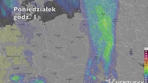 Opady w najbliższych dniach (ventusky.com | wideo bez dźwięku)