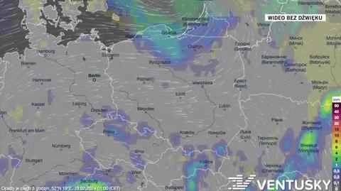 Prognozowane opady w kolejnych dniach