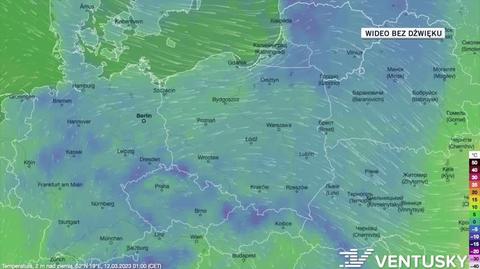 Prognozowana temperatura w kolejnych dniach