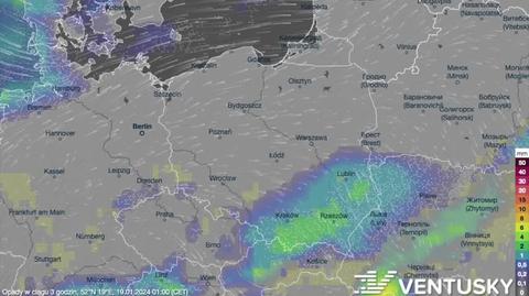 Prognozowane opady na kolejne dni