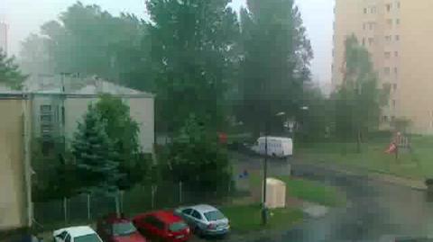 Burza w Warszawie. Grad na Targówku