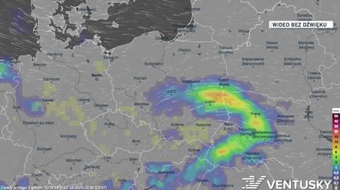 Prognozowane opady w dniach 7-11.05