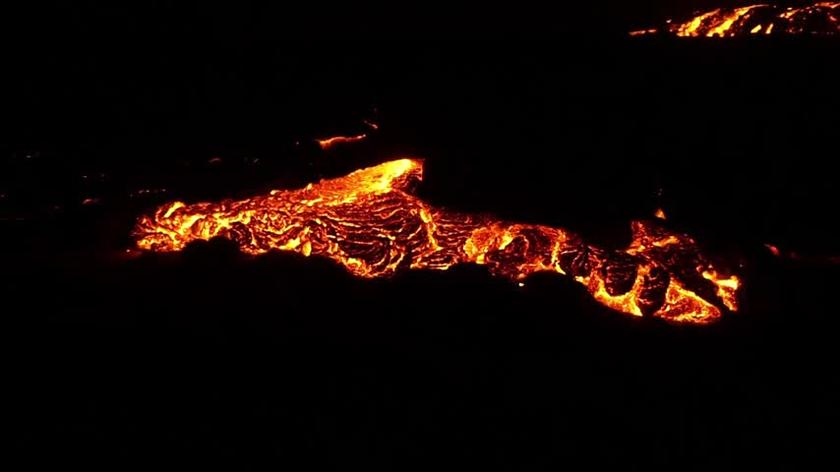 Film z erupcji Fagtadalsfjall 2