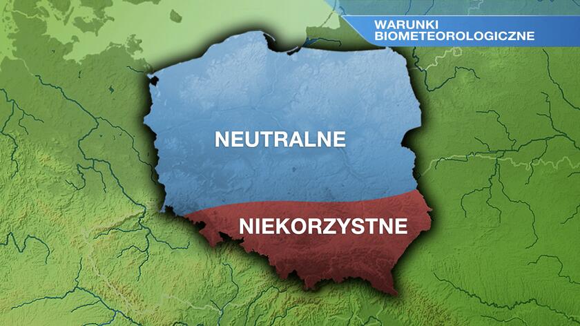 Warunki biometeo w poniedziałek