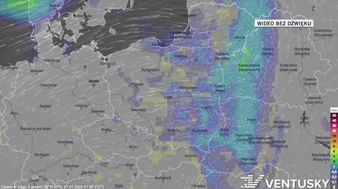 Prognozowane opady w dniach 27-31.01