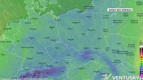 Prognozowana temperatura w kolejnych dniach