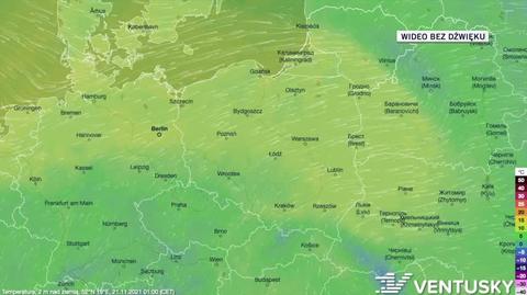 Prognozowana temperatura w ciągu kolejnych dni