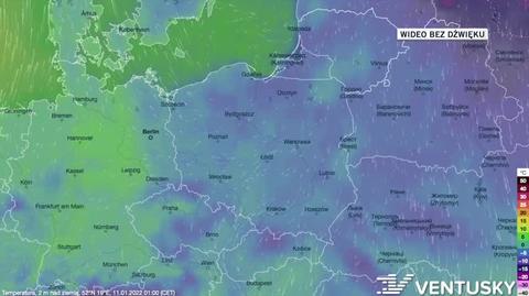 Prognozowana temperatura w dniach 11-15.01
