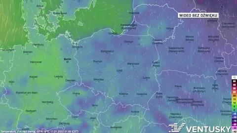 Prognozowana temperatura w dniach 11-15.01