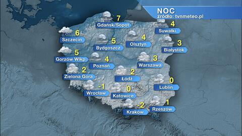 Pogoda na noc 11/12.11