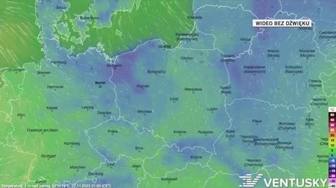 Prognozowana temperatura w kolejnych dniach