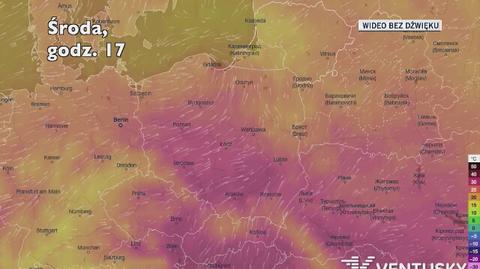 Temperatura w kolejnych dniach (Ventusky.com) | wideo bez dźwięku