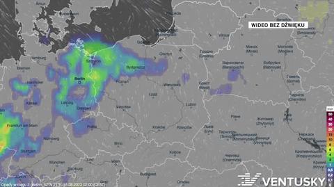 Prognozowane opady w dniach 15-19.08