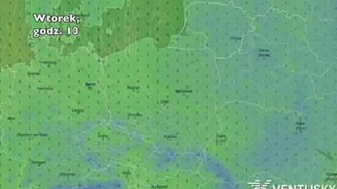 Temperatura w ciągu najbliższych pięciu dni (Ventusky.com) | wideo bez dźwięku